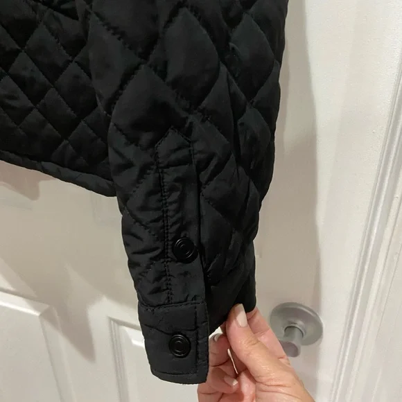 Ladies Quilted Snap Front Jacket, Black, size Medium - NWT, Fossa Apparel Brand - Picture 3 of 9